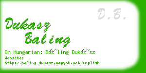 dukasz baling business card